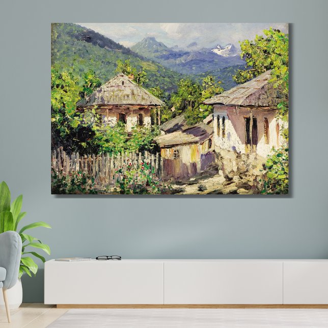 Toile Scène de village par Dubovskoy, 1911 (Créateur téléchargé)