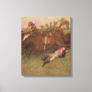 Toile Scène d'Edgar Degas de la course d'obstacles