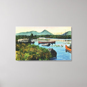 Toile Scène d'étang de protection de lis de vallée de