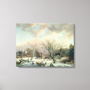 Toile Scène d'hiver