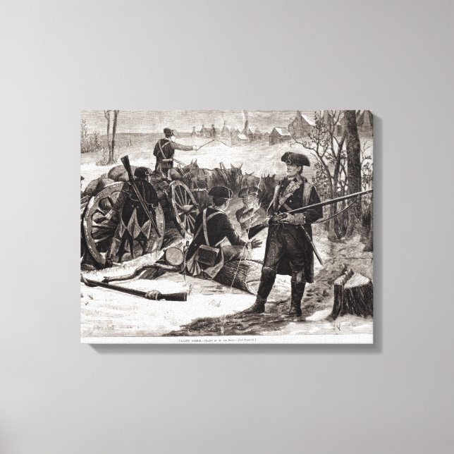 Toile Scène d'hiver au campement de l'Armée continentale (Recto)