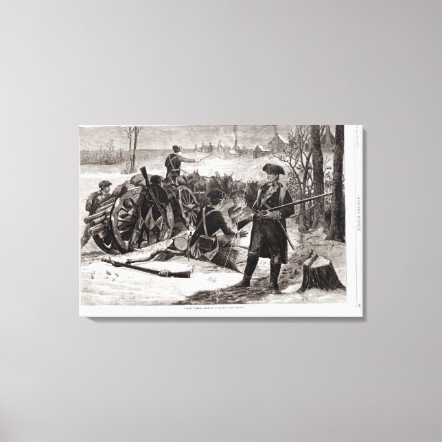 Toile Scène d'hiver au campement de l'Armée continentale (Recto)