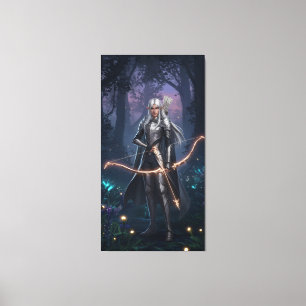 Toile scène d'Imaginaire anime d'un élégant elfe guerrie