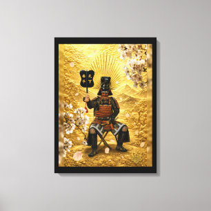 Toile Scène dorée de l'armure samouraï de Toyotomi Hidey