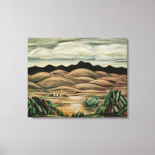 Toile Scène du désert par Marsden Hartley, Art Vintage (Recto)