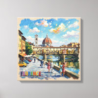 Scène du Duomo du Ponte Vecchio de Florence sur to
