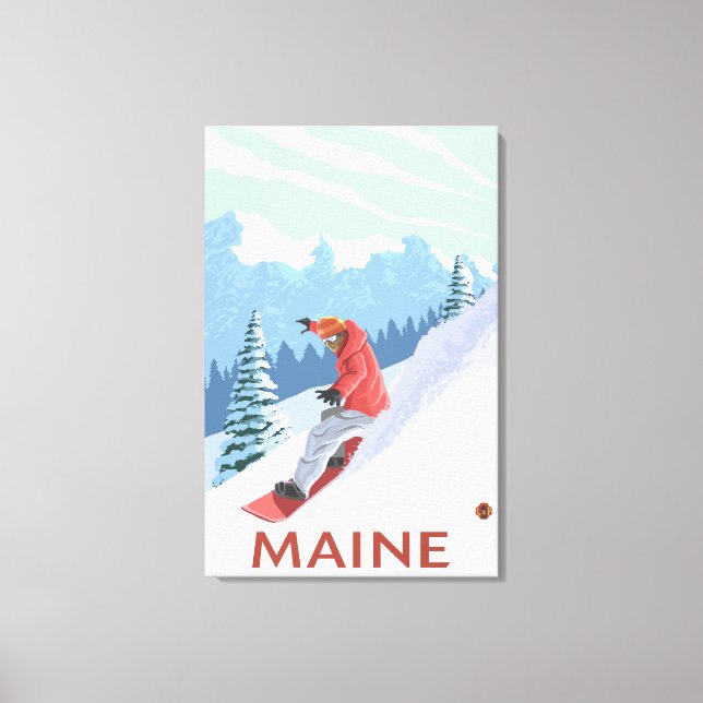 Toile Scène du MaineSnowboarder (Recto)