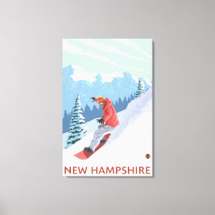 Toile Scène du New HampshireSnowboard