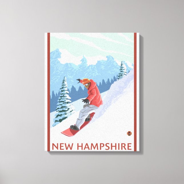 Toile Scène du New HampshireSnowboard (Recto)