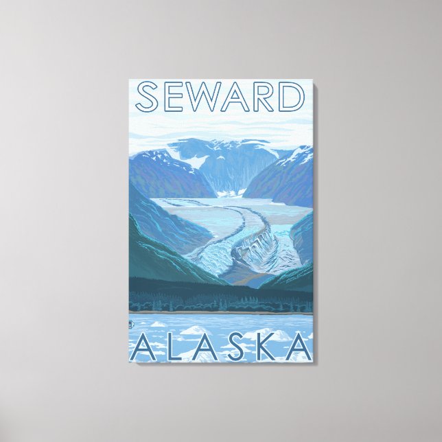 Toile Scène glaciaire - Seward, Alaska (Recto)