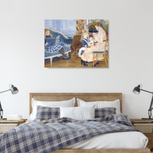 Toile Scène pastorale d'enfance Cottagecore Renoir