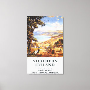 Toile Scène pastorale Homme et chien Chemins de fer brit