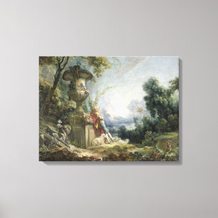 Toile Scène pastorale, ou Jeune berger dans un paysage
