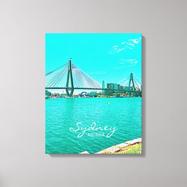 Toile Scène portuaire du pont ANZAC de Sydney (Recto)