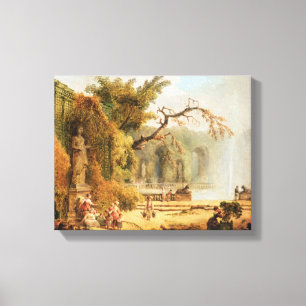 Toile Scène romantique de jardin