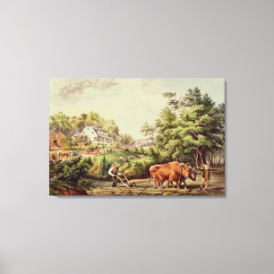 Toile Scènes américaines de ferme