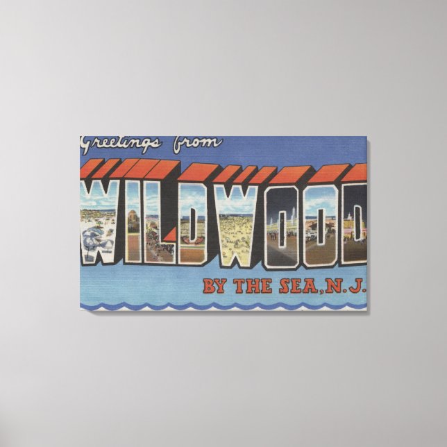 Toile Scènes de grandes lettres - Bois sauvage au bord d (Recto)