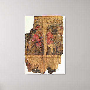 Toile Scènes des opérations bancaires, page d'un manue