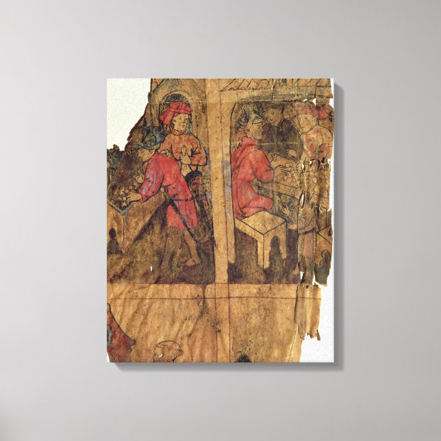 Toile Scènes d'opérations bancaires, page d'un manuel, (Recto)