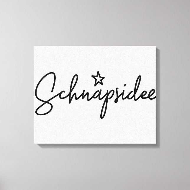 Toile Schnapsidee, Mot allemand, Idée booze, Allemand (Recto)