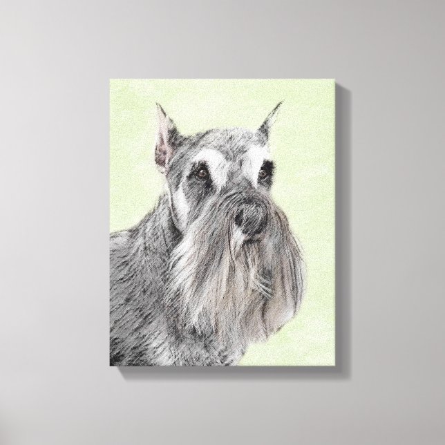 Toile Schnauzer (Giant, Standard) Peinture - Chien Art (Recto)