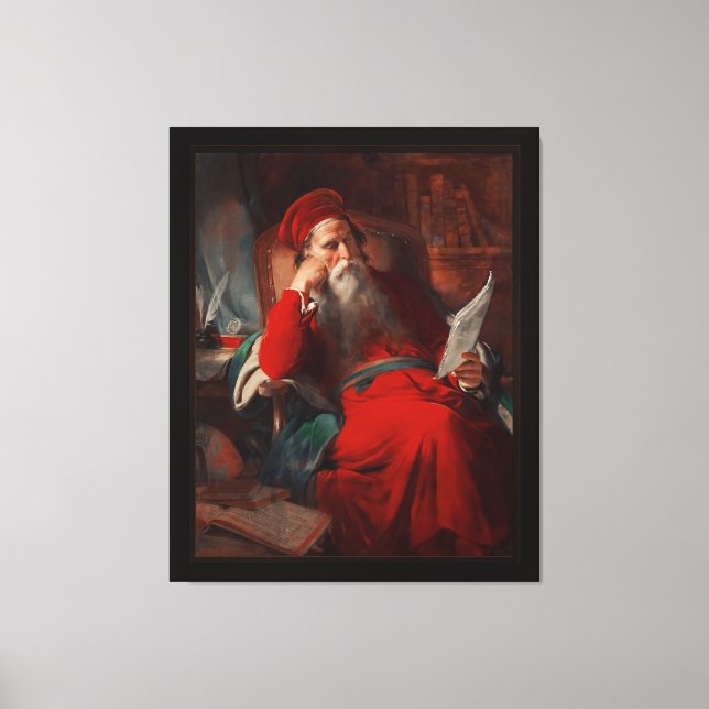 Toile Scholar dans son étude par Friedrich von Amerling (Recto)