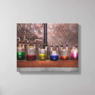 Toile Science - Chimiste - Verrerie pour couples