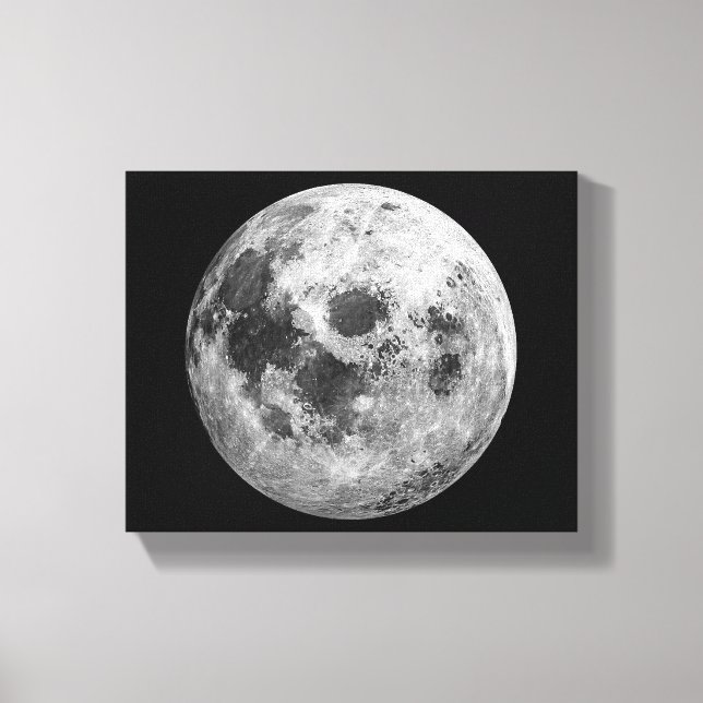 Toile Science de l'astronomie spatiale de la Pleine lune (Recto)