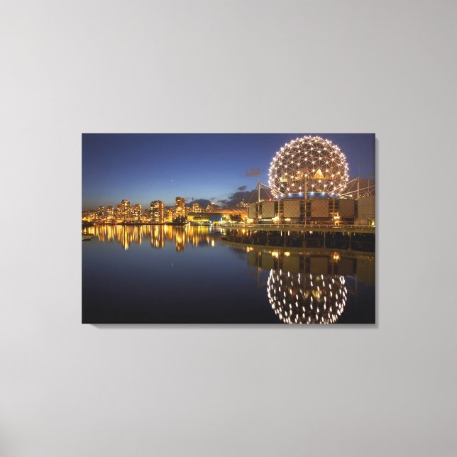 Toile Science World et CBD reflétés dans False Creek, (Recto)