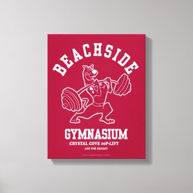 Toile Scooby-Doo "Beachside Gymnasium" Weightlifting (Recto)