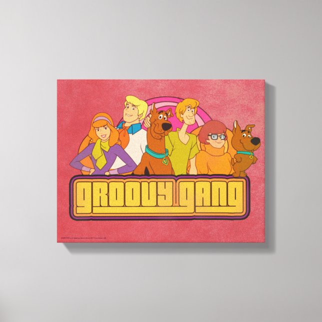 Toile Scooby-Doo | "Groovy Gang" Retro Cartoon Graphic (Recto)