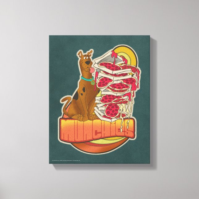 Toile Scooby-Doo | Pile de Pizza "Munchies" Graphique (Recto)