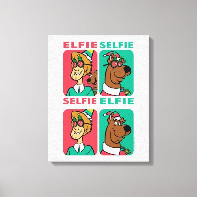 Toile Scooby-Doo & Shaggy "Elfie Selfie" (Recto)