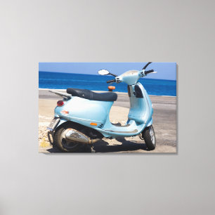 Toile Scooter sur la plage Ephesus, Turquie