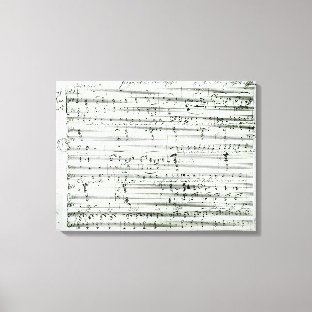Toile Score autographe de 'Fragment aus dem' (Recto)