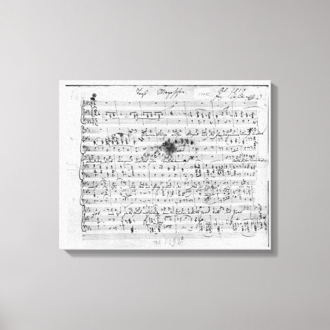 Toile Score d'autographe pour le couvercle 'Trost' (Recto)