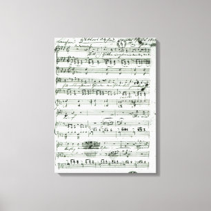 Toile Score manuscrit pour le 'Hektors trouvé Abschied
