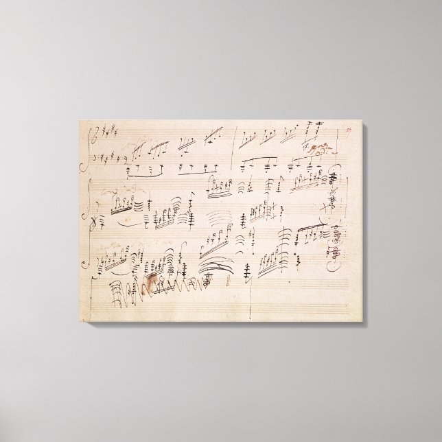 Toile Score sheet of 'Moonlight Sonata' (Recto)