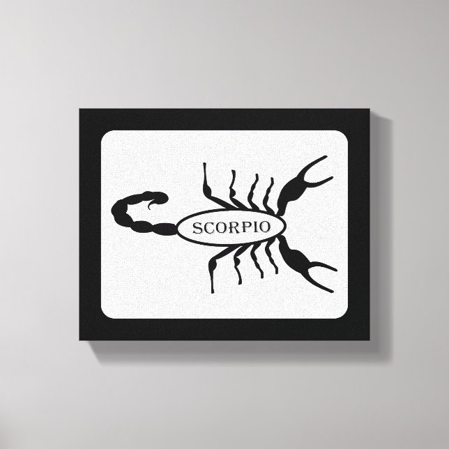Toile Scorpio noir Scorpion étoile (Recto)