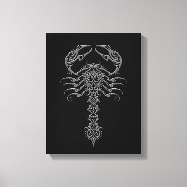 Toile Scorpion tribal foncé (Recto)