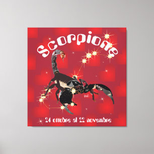 Toile Scorpione 24 ottobre al 22 novembre Stampa su tela