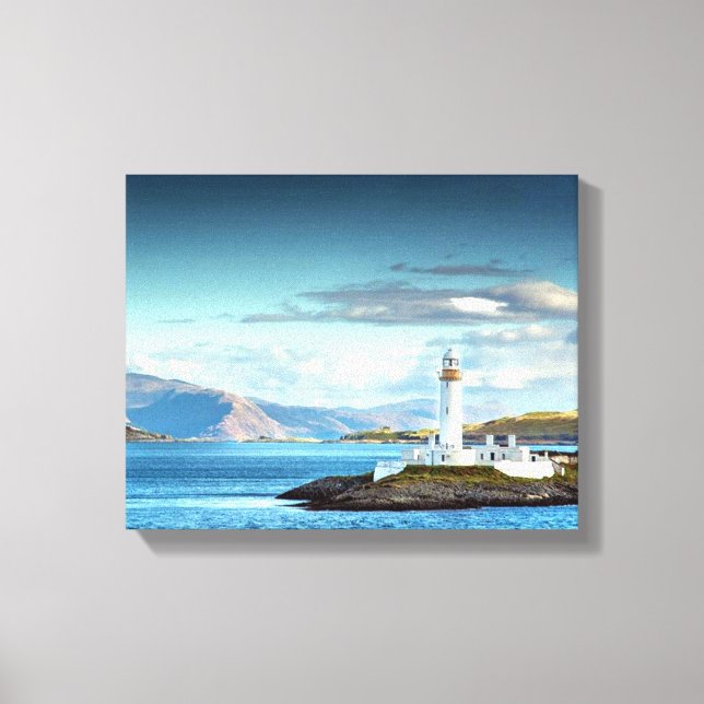 Toile Scottish Pittoresque Lighthouse View Port Oban (Recto)