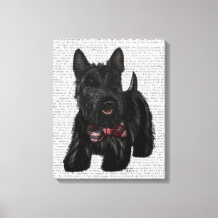 Toile Scottish Terrier et Bow