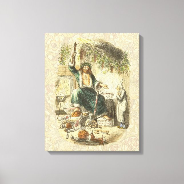 Toile Scrooge Fantôme de Noël Présent (Recto)