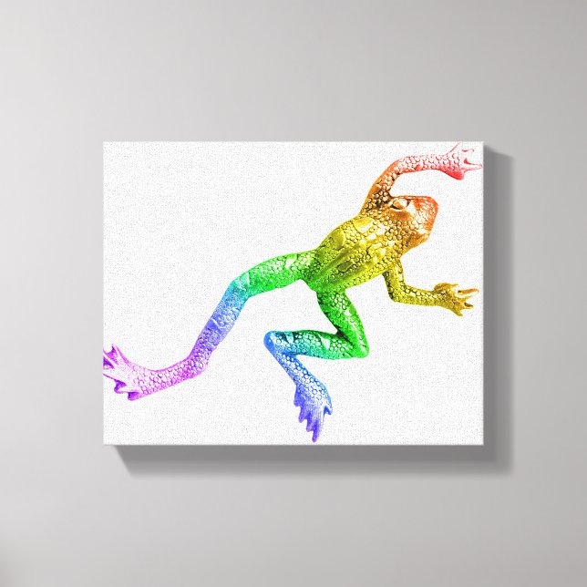 Toile Sculpture de grenouille arc-en-ciel de SlipperyJoe (Recto)