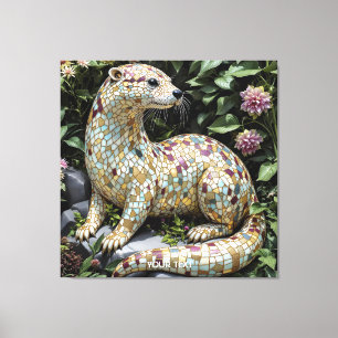 Toile Sculpture de loutre fantaisiste mignonne et ludiqu