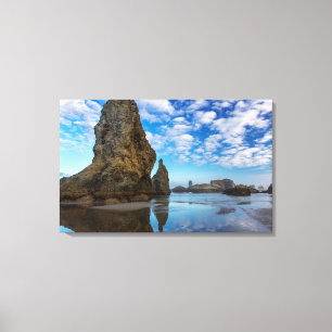 Toile Sea Stacks sur la plage de Bandon à Bandon, Orego