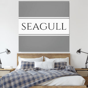 Toile SEAGULL Elegant Moderne Gris Blanc Gris Gris