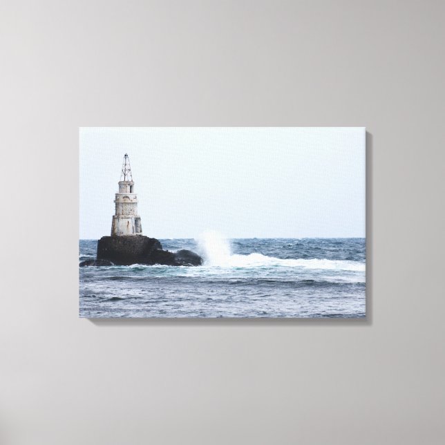 Toile Seascap with lighthouse (Recto)