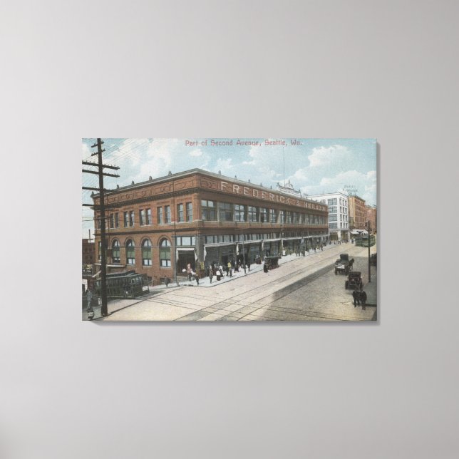 Toile Seattle, WASecond Avenue Frederick et Nelson (Recto)